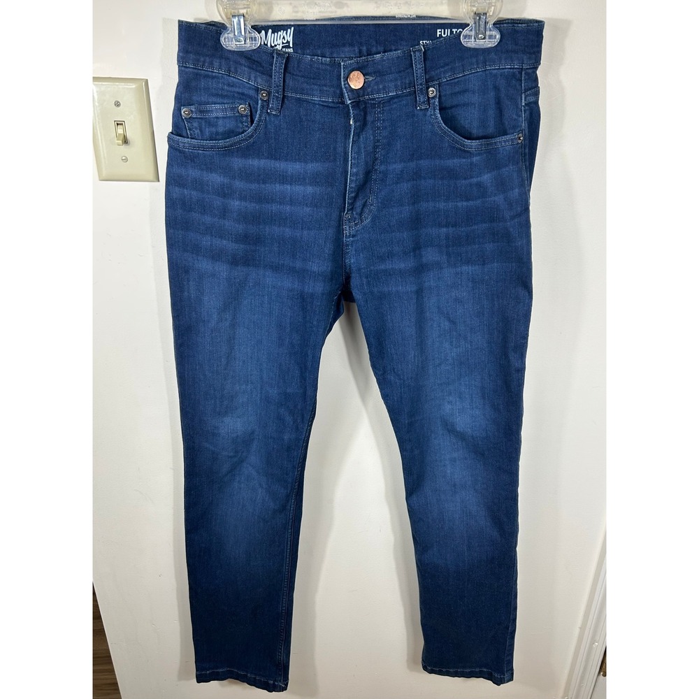 Mugsy Fultons Jeans Men 32x30 Dark Wash Stretch Denim FLX3NFU Slim Straight Norm
